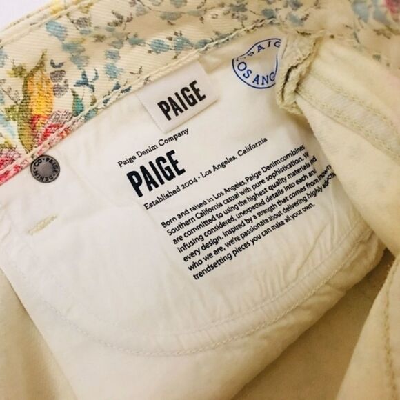 Paige SZ 29 Floral Printed Cutoff Denim Shorts - Picture 5 of 6